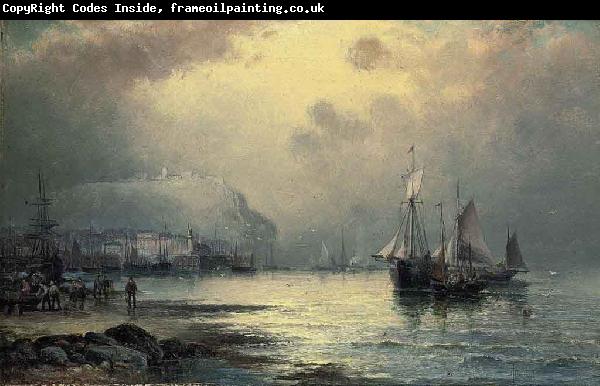 William J.Glackens Fishing vessels off Scarborough at dusk